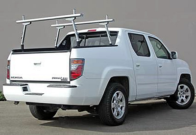 The Honda RidgeLine Rack 2 with general purpose streamline extruded aluminum crossbars