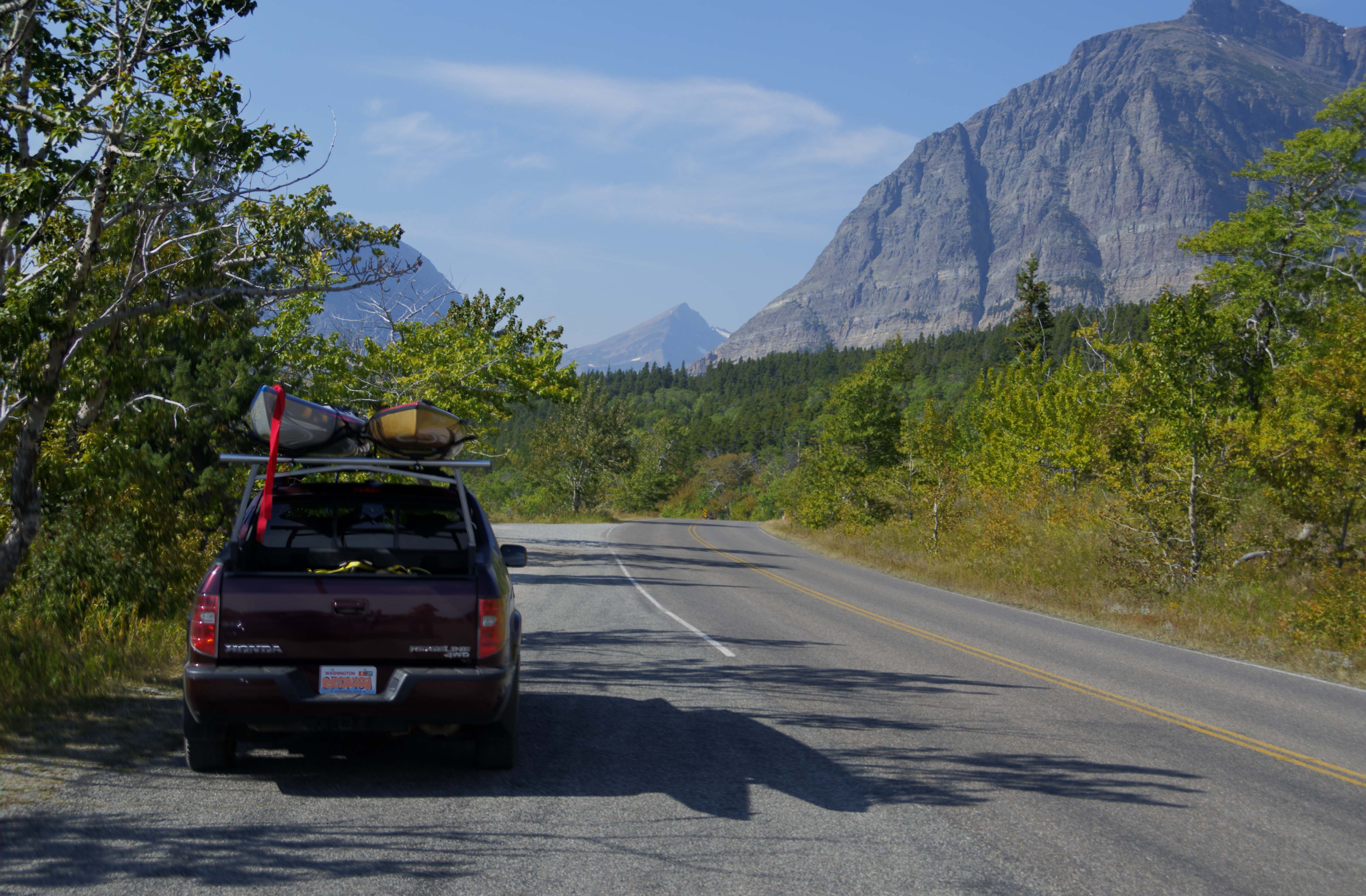 The Honda RidgeLine Rack 4 can carry wide loads.