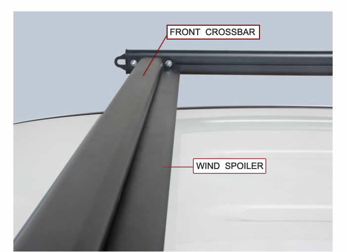 VIEW OF FRONT CROSSBAR WITH SPOILER