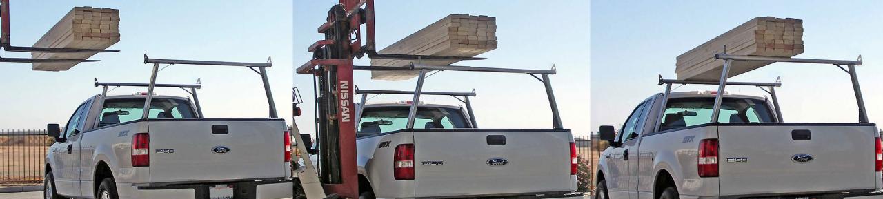 The Clipper Truck Rack is Forklift Accessible
