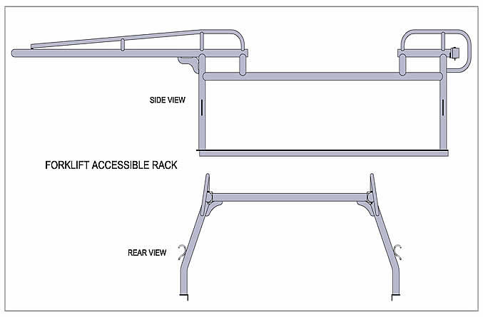 All welded tubular construction, multiple tie down anchors, and full length rail.