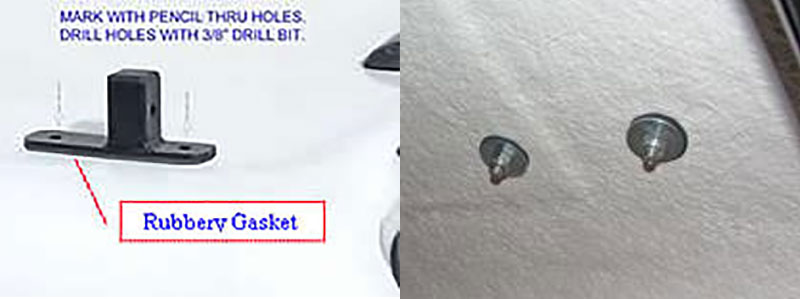 Installation is Easy! PLACE THE FOUR FEET and DRILL...