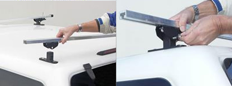 PLACE CROSSBAR ON FEET. INSERT SCREW CONNECTING FOOT TO CROSSBAR.